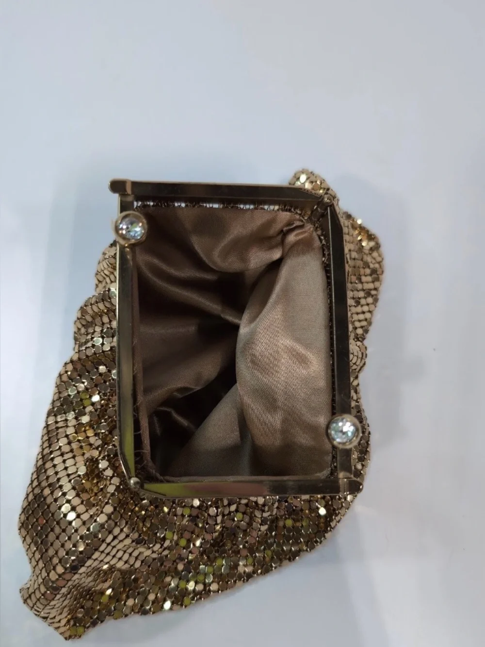 Duramesh  Fifth Avenue gold mesh evening clutch complete with its original box